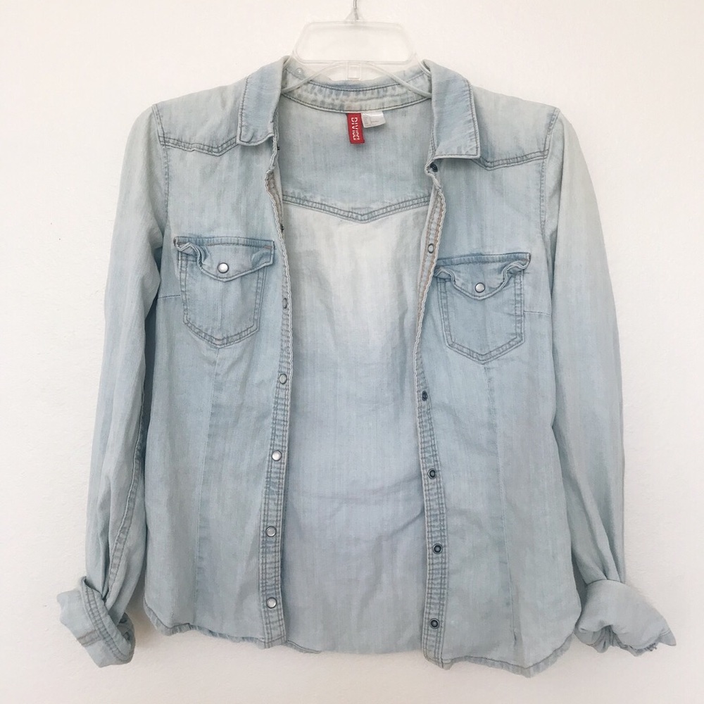 H&M denim button up
